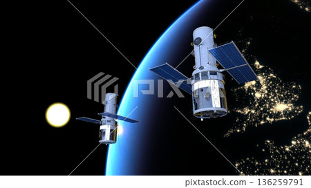 衛星和地球 136259791