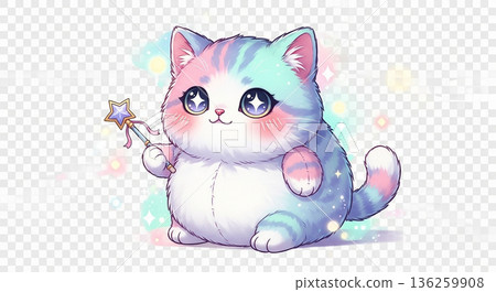 夢幻可愛魔法貓 136259908