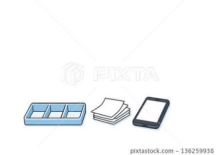 Sorting tax return receipts and scanning them with your smartphone (horizontal margin) Sorting tax return receipts and scanning them with your smartphone (horizontal margin) 136259938