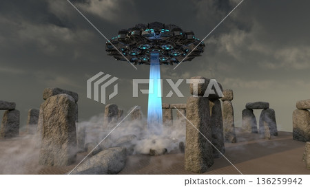 古代遺跡遭不明飛行物襲擊 136259942