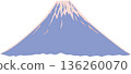 Illustration of Mount Fuji in the morning sun 136260070