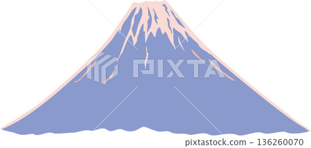 清晨陽光下的富士山插圖 136260070