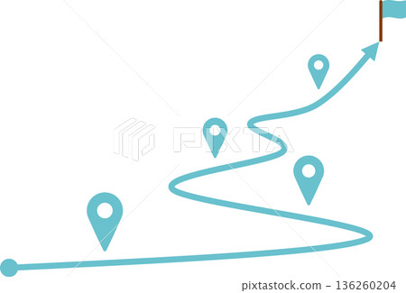 Illustration of a roadmap to achieving your goals Illustration of a roadmap to achieving your goals 136260204