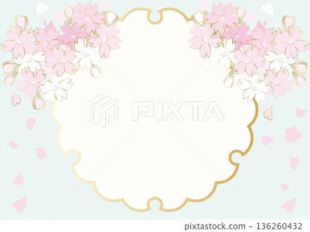 日式櫻花裝飾畫框,裝飾品,新年,賞櫻,日式圖案,插圖,設計,背景素材 日式櫻花裝飾畫框,裝飾品,新年,賞櫻,日式圖案,插圖,設計,背景素材 136260432