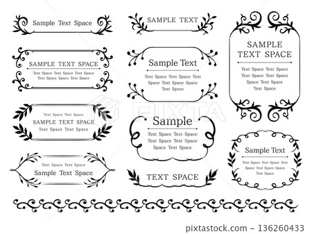 優雅的10件套相框，飾有植物圖案 136260433