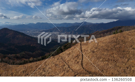 Fujiyoshida town seen from Mount Koza, Fujiyoshida City, Yamanashi Prefecture, Japan Fujiyoshida town seen from Mount Koza, Fujiyoshida City, Yamanashi Prefecture, Japan 136260508
