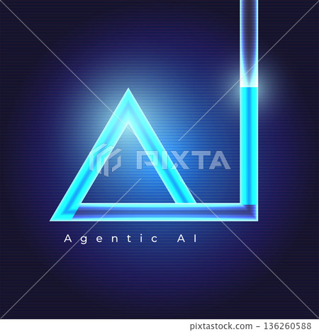 Generative Agentic AI Technology Background Digital 136260588