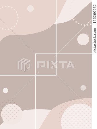 Abstract texture in organic tones, decorative background for beauty and lifestyle advertising, curves and dots Abstract texture in organic tones, decorative background for beauty and lifestyle advertising, curves and dots 136260982