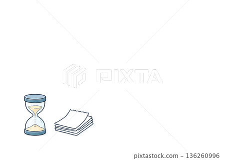 報稅截止日期管理和沙漏(水平邊距) 報稅截止日期管理和沙漏(水平邊距) 136260996