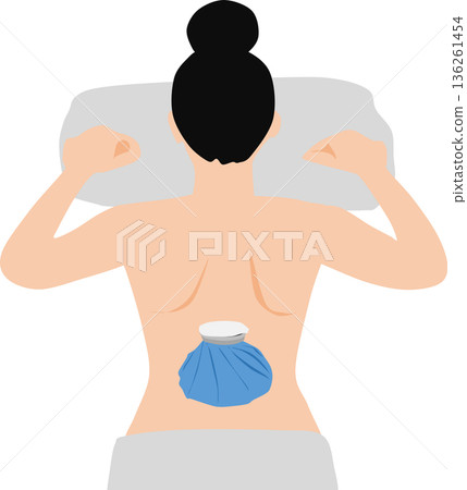 圖：一位患有椎間盤突出症的女性 136261454