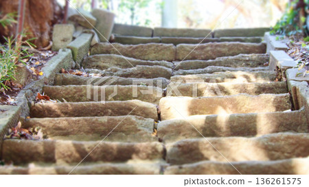 Stone stairs leading to the shrine 136261575