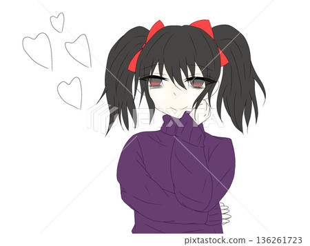 Illustration of a girl in a landmine-style fashion Illustration of a girl in a landmine-style fashion 136261723