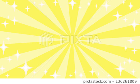 Concentrated line background, sparkling yellow 136261809