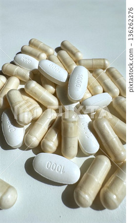 Closeup Of Medicinal Tablets Identification. Highresolution Image Focusing On Tablet Markings. Authentic Clinical Inspection Shot Of Dosage Verification Tablets Closeup Of Medicinal Tablets Identification. Highresolution Image Focusing On Tablet Markings. Authentic Clinical Inspection Shot Of Dosage Verification Tablets 136262276