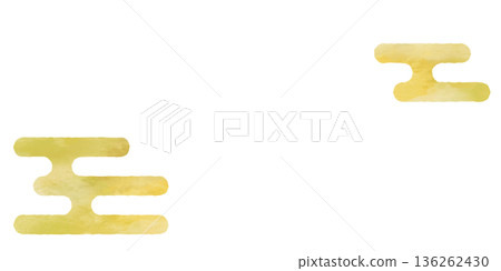 Gold watercolor haze illustration set, vector, gold, Japanese pattern, Japanese style, luxurious, transparent background, transparent, white background, clouds Gold watercolor haze illustration set, vector, gold, Japanese pattern, Japanese style, luxurious, transparent background, transparent, white background, clouds 136262430
