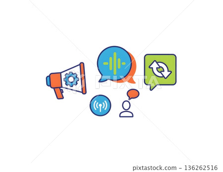 溝通和資訊交流的畫面 136262516