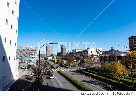 Looking east from the Ito-Yokado Minami-Osawa store in Minami-Osawa, Hachioji, Tokyo 136263337