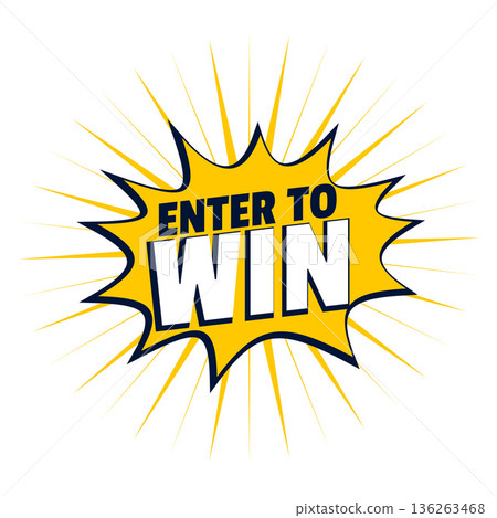 comic style enter the contest and win big fortune 136263468