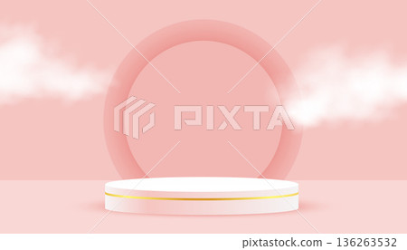 blank 3d podium platform background for object advertisement blank 3d podium platform background for object advertisement 136263532