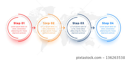 four step infographic business option layout for data presentation or visualization 136263538