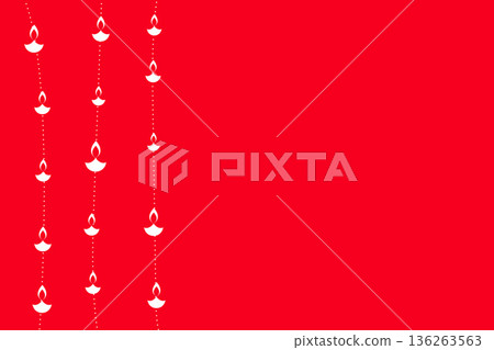 shubh diwali diya bunting red background with empty space shubh diwali diya bunting red background with empty space 136263563