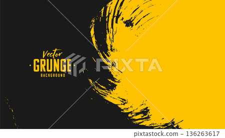 hand drawn grunge stain background in black and yellow color hand drawn grunge stain background in black and yellow color 136263617