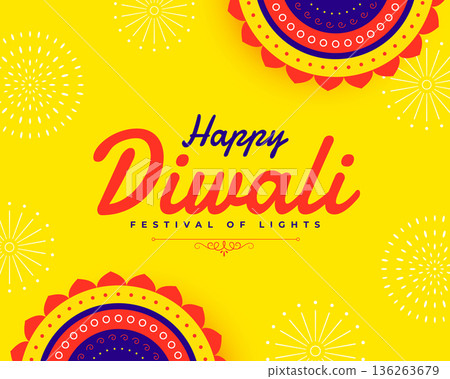 happy diwali festive 2024 celebration yellow background happy diwali festive 2024 celebration yellow background 136263679