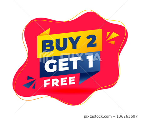 buy two get one free background for web or retail store 136263697
