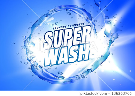 detergent cleaner powder marketing label for super wash 136263705