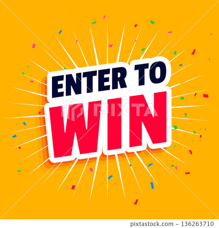 modern enter to win sticker background for winner announcement modern enter to win sticker background for winner announcement 136263710