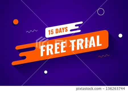15 days free trial offer background in modern style 136263744