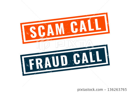 scam or fraud call alert sign on white background scam or fraud call alert sign on white background 136263765