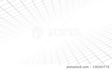 abstract perspective grid line pattern on white background abstract perspective grid line pattern on white background 136263778