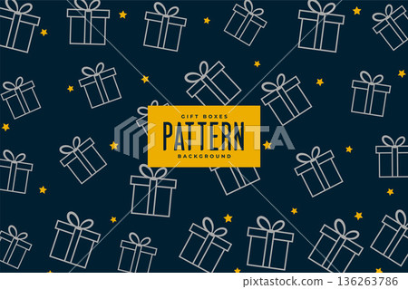 present box pattern background for xmas party celebration 136263786