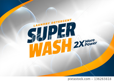 bathroom liquid cleaner advertisement label for super wash 136263818