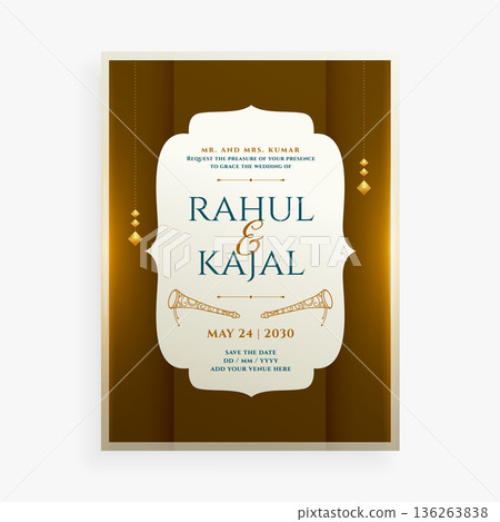 traditional indian wedding card template for your special day traditional indian wedding card template for your special day 136263838