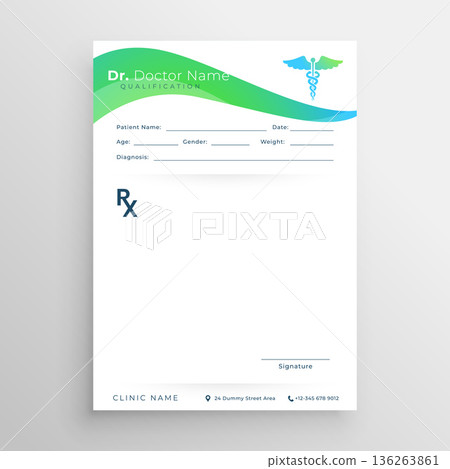 rx doctor prescription notepad template for business marketing 136263861