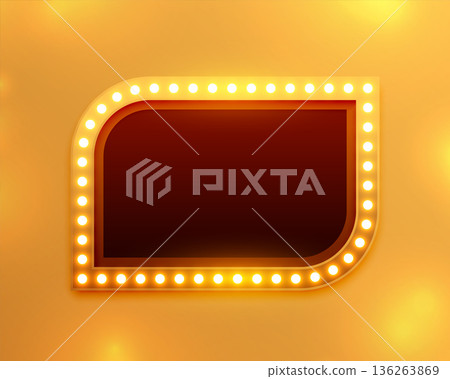 vintage style empty theater marquee billboard frame design vintage style empty theater marquee billboard frame design 136263869