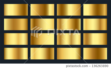 collection of golden gradient palette for UI/UX backdrop 136263890