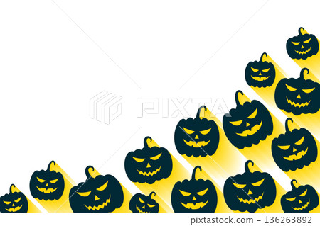 halloween pumpkin white background with text space halloween pumpkin white background with text space 136263892