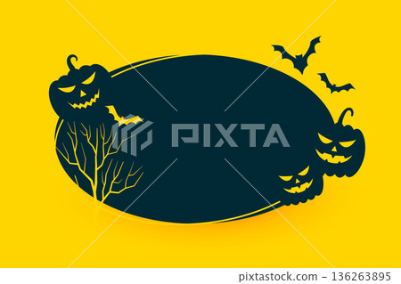 flat style halloween background with text space 136263895