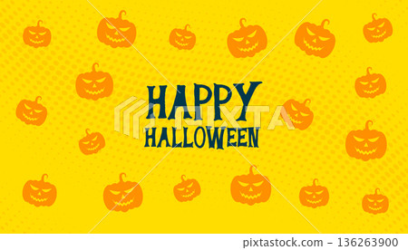 happy halloween pumpkin pattern background for social media post happy halloween pumpkin pattern background for social media post 136263900