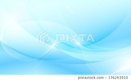 elegant dynamic flowing wavy line blue background 136263910