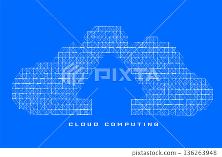 digital cloud computing background for global connection 136263948