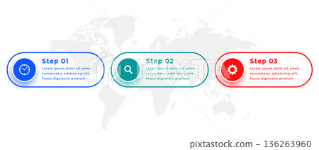 corporate infographic timeline chart with numbered steps and ideas corporate infographic timeline chart with numbered steps and ideas 136263960
