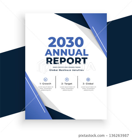 a4 page annual report leaflet a company stationery 136263987