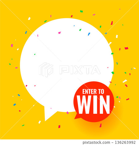 enter to win and claim reward background with chat bubble 136263992