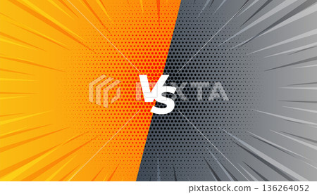 duel fight versus vs radial poster in halftone style duel fight versus vs radial poster in halftone style 136264052