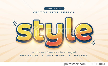 customizable style text effect mockup for modern title 136264061