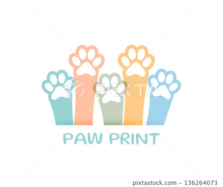 cartoon style pawprint background for fauna fun cartoon style pawprint background for fauna fun 136264073